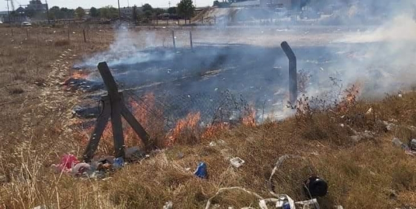 Sigara izmariti yangına sebep oldu