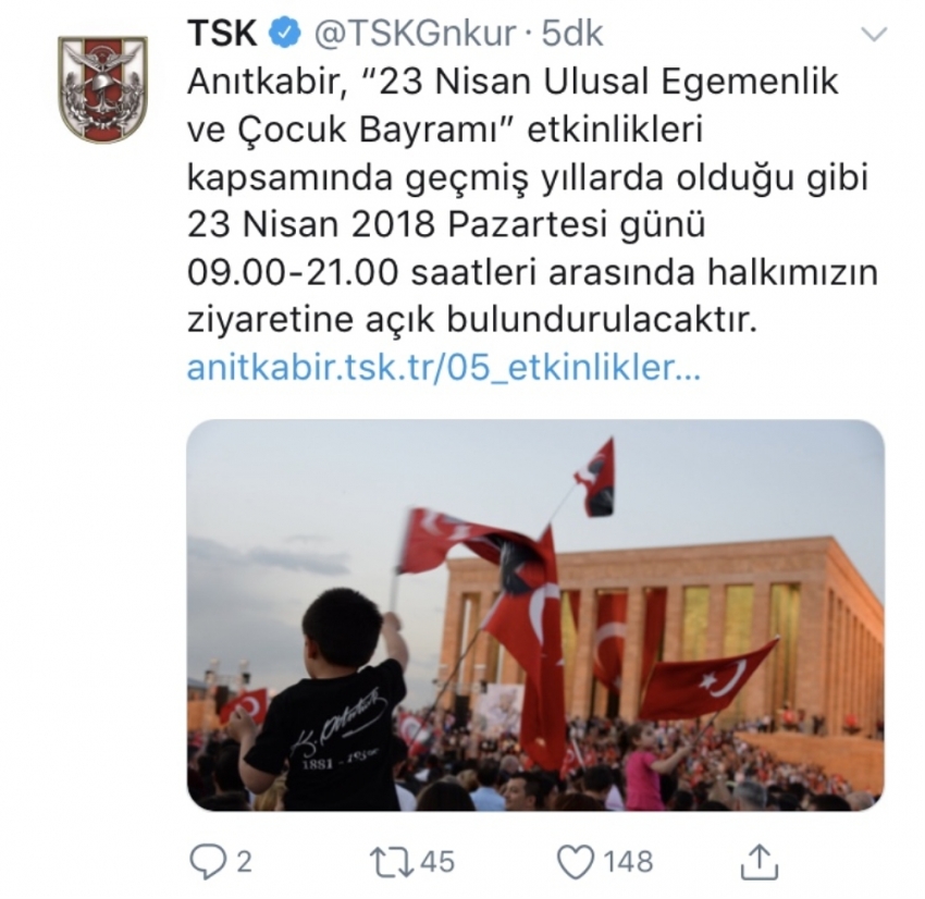 TSK’dan Anıtkabir açıklaması