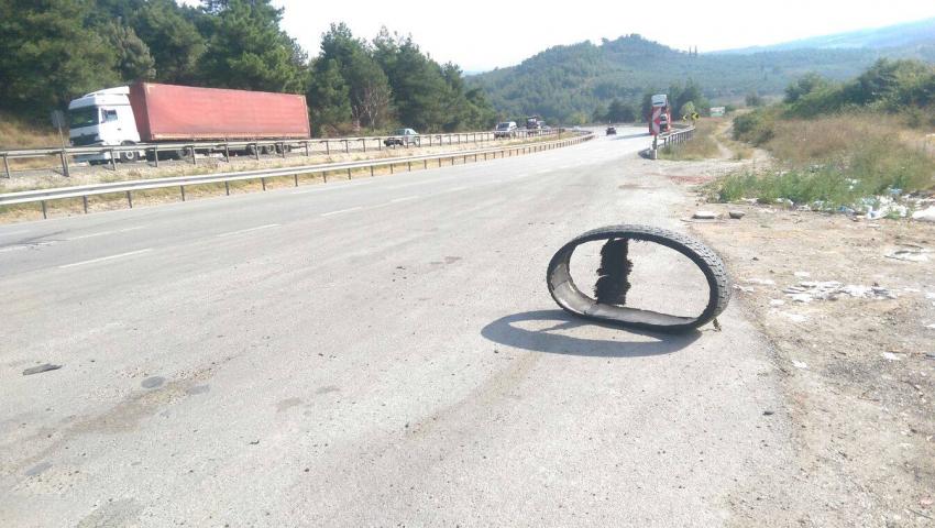 Dürdane Rampası'ndaki lastikler tehlike saçıyor