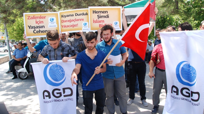 Aksaray'dan İsrail milletvekiline protesto