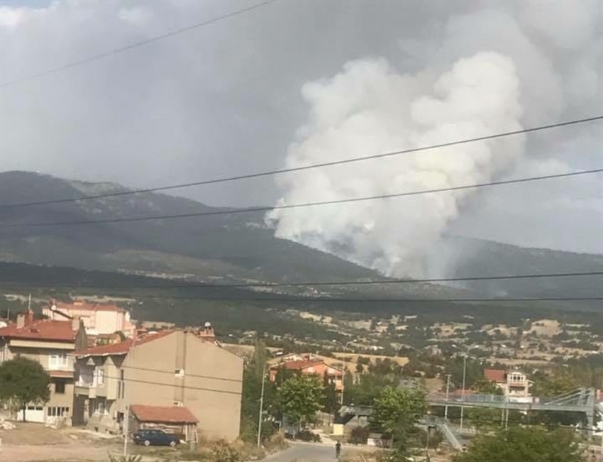 Kütahya’da orman yangını sürüyor