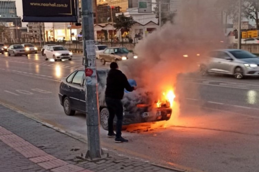 Bursa'da trafikte korku dolu anlar