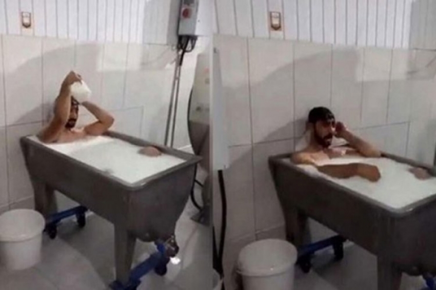 Süt kazanında banyo yapmıştı...