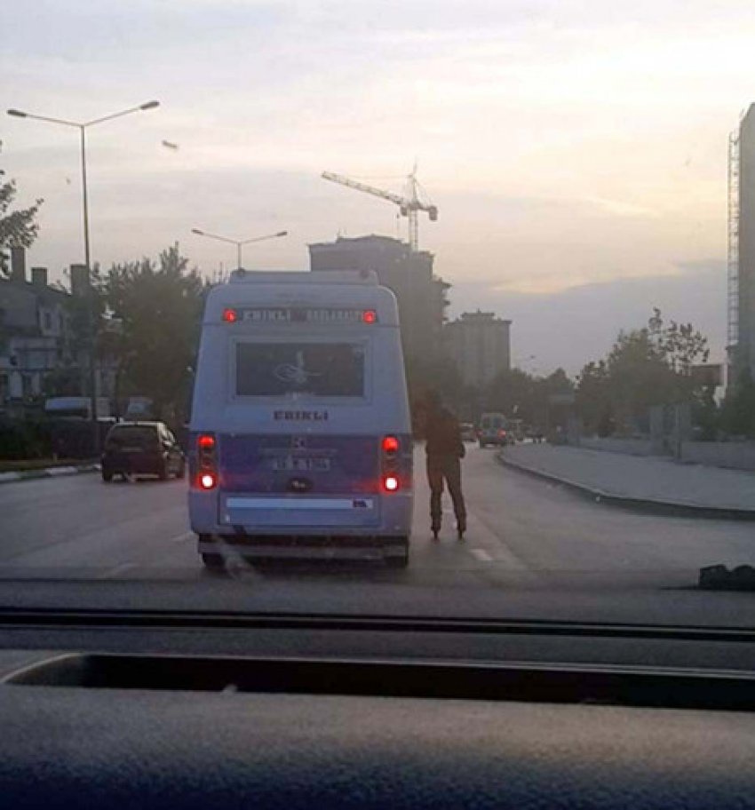 Bursa'da tehlikeli yolculuk