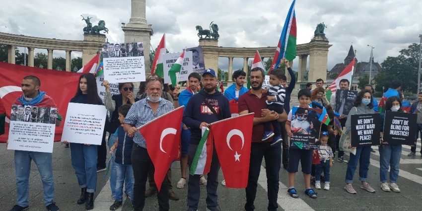 Budapeşte’de Ermenistan’ın saldırıları protesto edildi