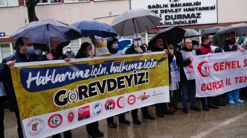 Bursa'da hekimler greve başladı