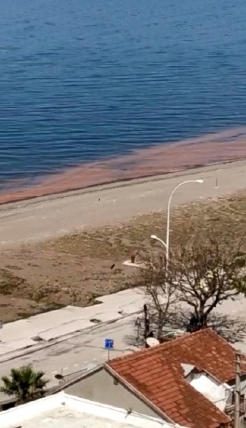 Kurşunlu’da deniz turuncuya döndü