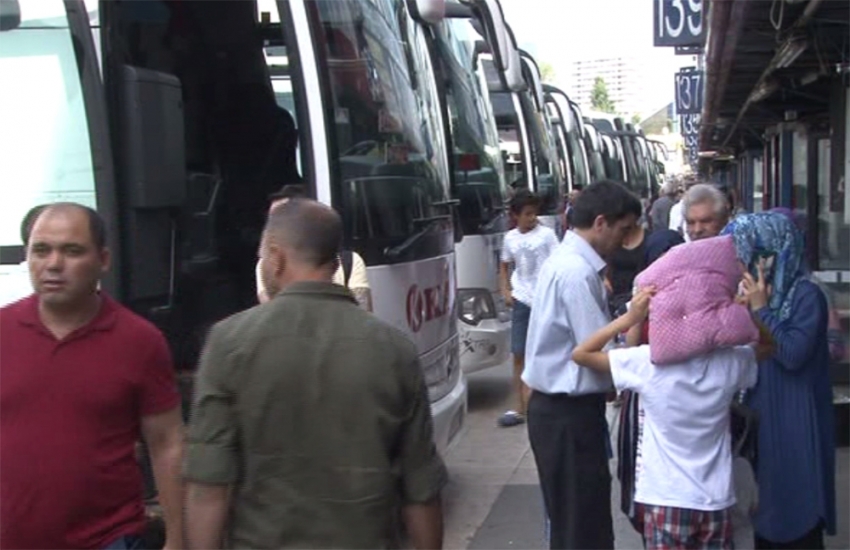 Otogarda Kurban Bayramı yoğunluğu başladı