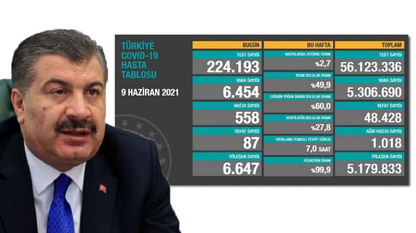 Koronavirüs tablosu açıklandı