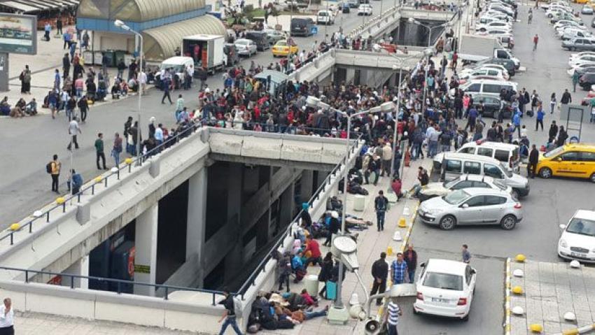 İstanbul otogarında mülteci yoğunluğu