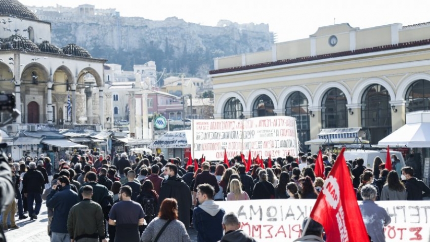 Yunanistan'da protestolar!