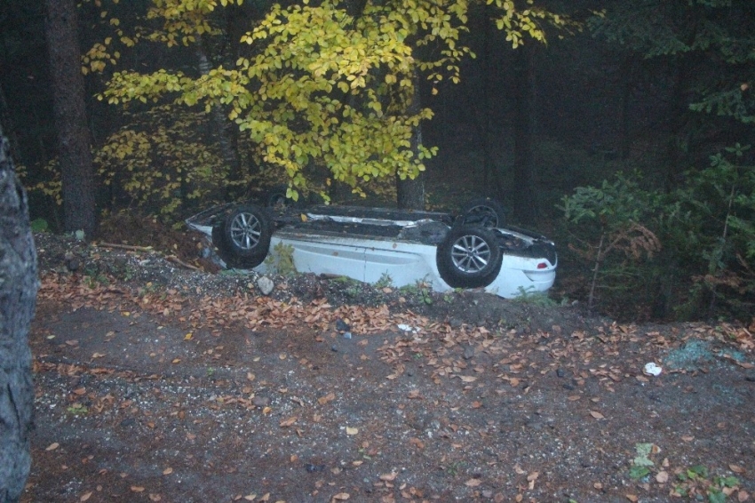 Otomobili şarampole devrildi: 1 yaralı