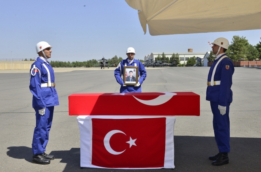 Şehit korucu için tören düzenlendi