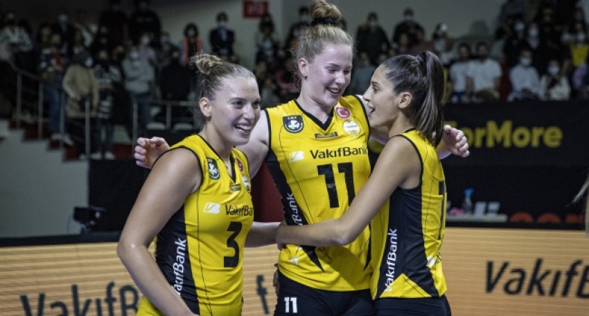 VakıfBank, Galatasaray'a set vermedi