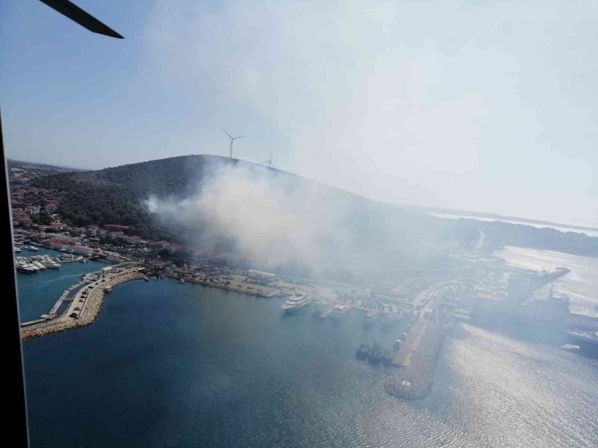 Çeşme’de yangın