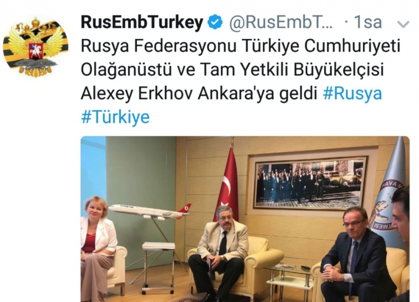 Karlov’un yerine atanan Başkonsolos Ankara’da