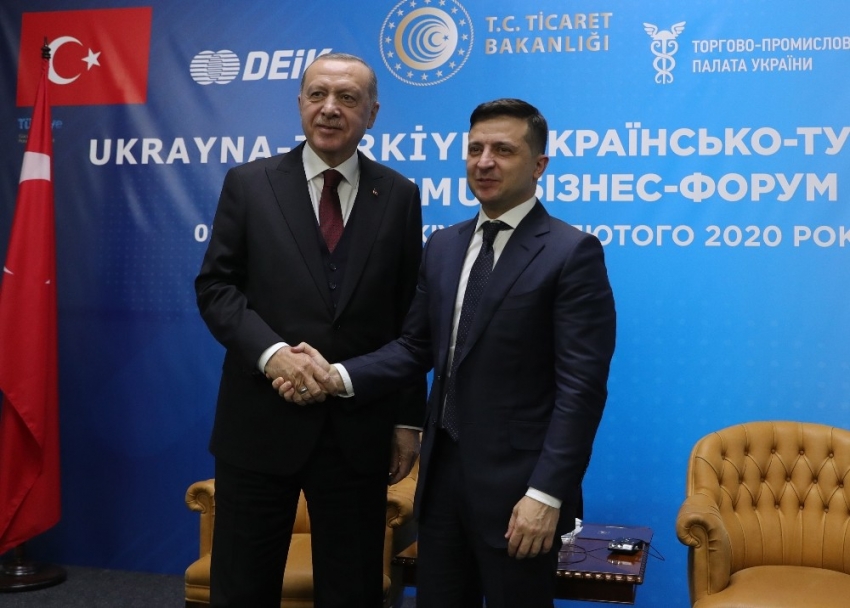Erdoğan, Ukrayna-Türkiye İş Forumu'na katıldı.
