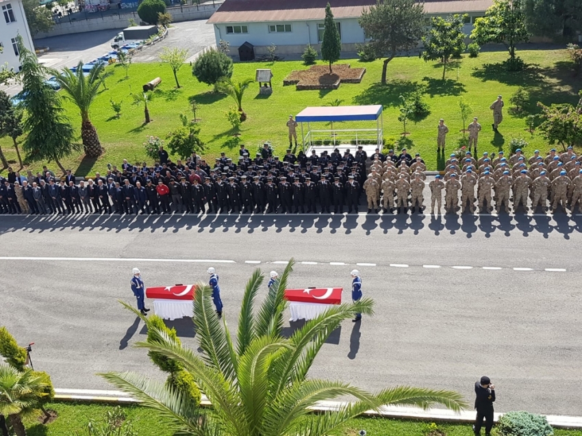 Suya kapılarak şehit olan askerler için tören düzenlendi