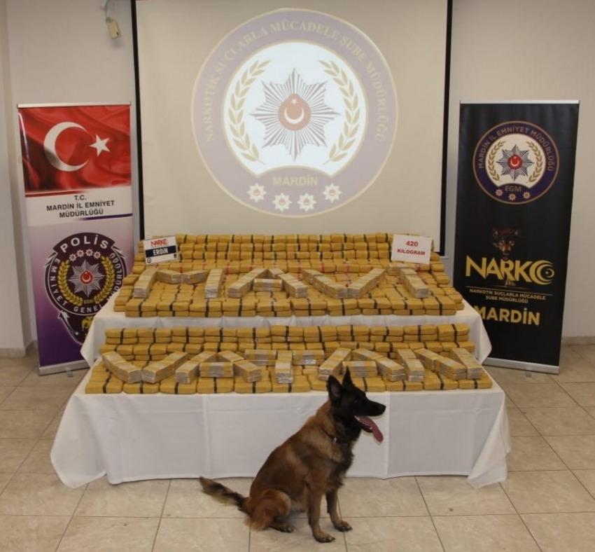 Mardin’de 420 kilogram eroin ele geçirildi