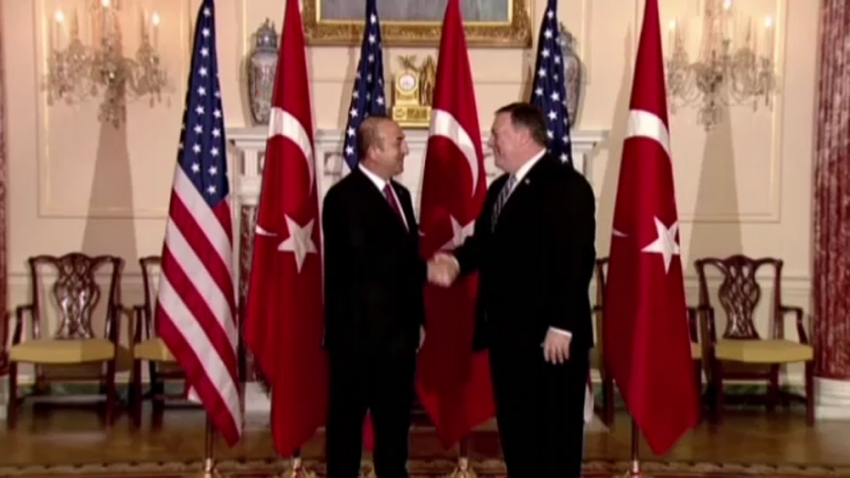 Çavuşoğlu ile Pompeo’nun görüşmesi devam ediyor