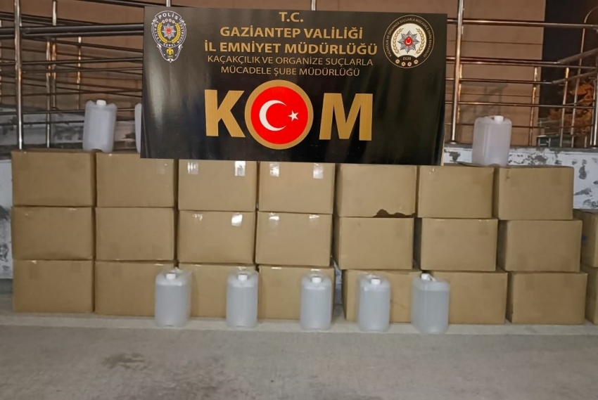 520 litre etil alkol ele geçirildi