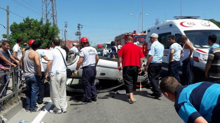 Samsun’da trafik kazası: 13 yaralı