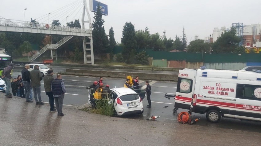 Yağış kazayı beraberinde getirdi