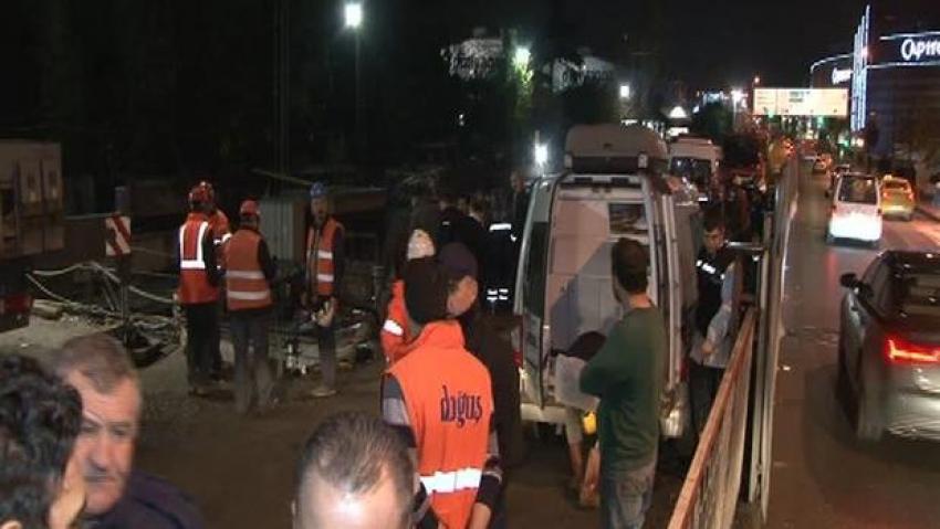 İstanbul'da metro inşaatında kaza