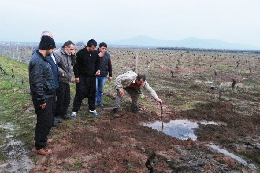 Meraklı köylüler yürekleri ağızlara getirdi