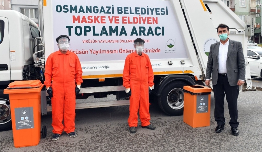 Osmangazi'de atık maske ve eldivenler için özel ekip kuruldu