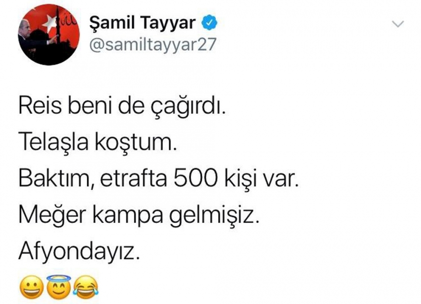 Milletvekili Tayyar’dan esprili mesaj