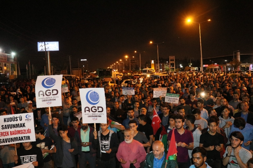 Adana’da Kudüs protestosu