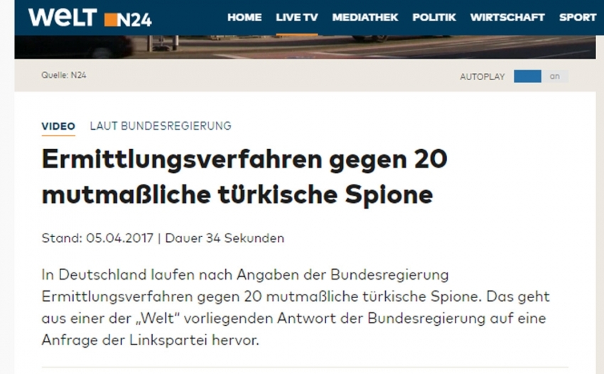 Almanya'da 20 Türk'e casusluk soruşturması