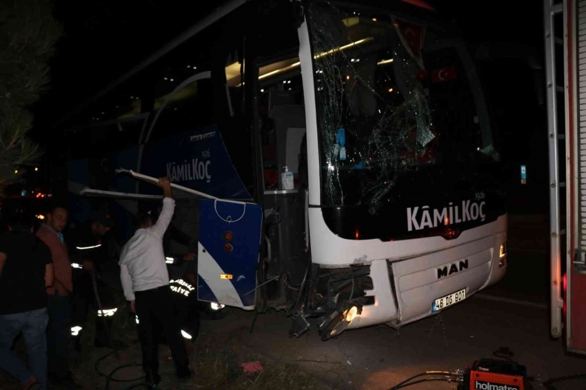 Yürekleri ağza getiren otobüs kazası