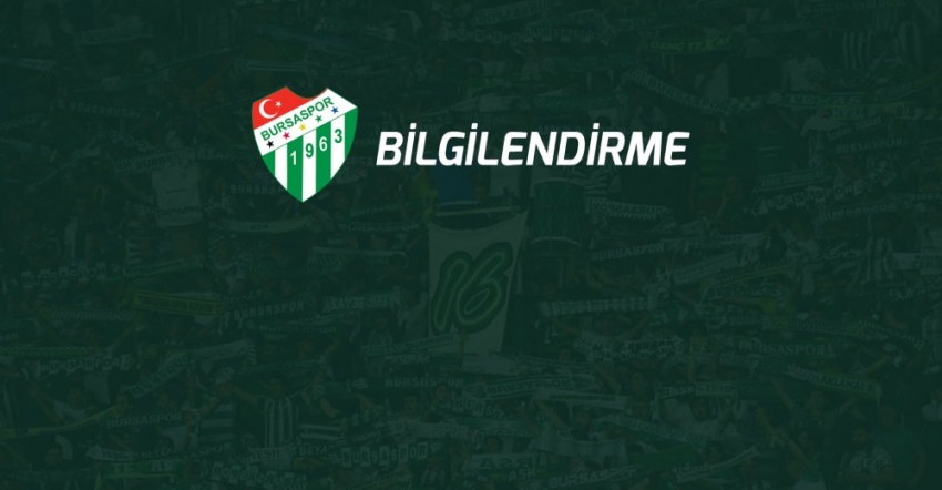 Bursaspor’dan açıklama