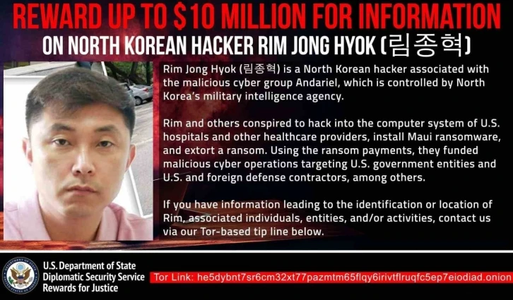ABD’den Kuzey Koreli bilgisayar korsanı hakkında bilgi sağlayana 10 milyon dolar ödül