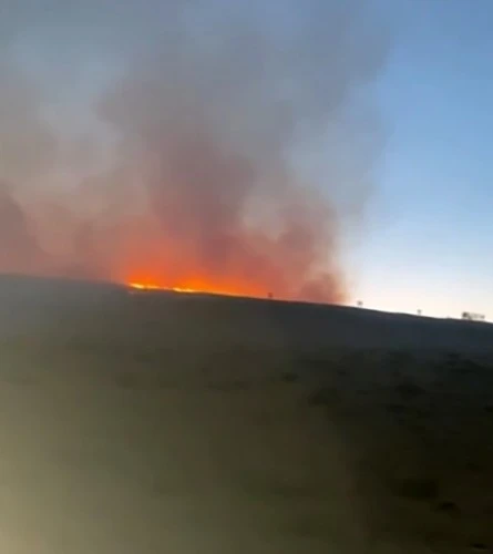 Afşin’de anız yangını
