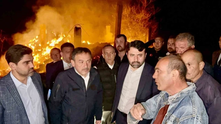 AK Parti milletvekilleri yangın bölgesinde incelemede bulundu
