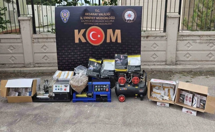 Aksaray polisinden kaçak sigara operasyonu
