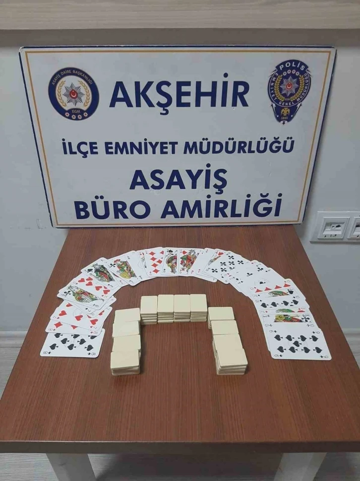 Akşehir’de kahvehane sahibi ve kumar oynayanlara ceza
