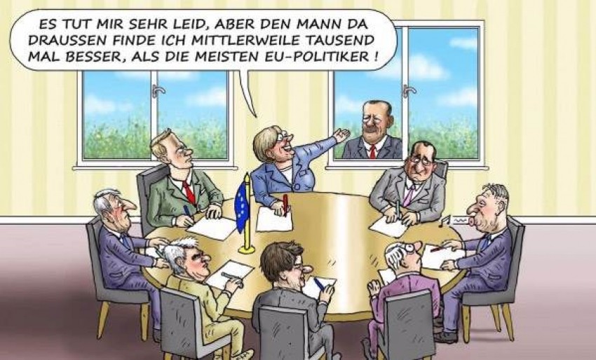 Alman karikatürist Erdoğan'ı böyle çizdi