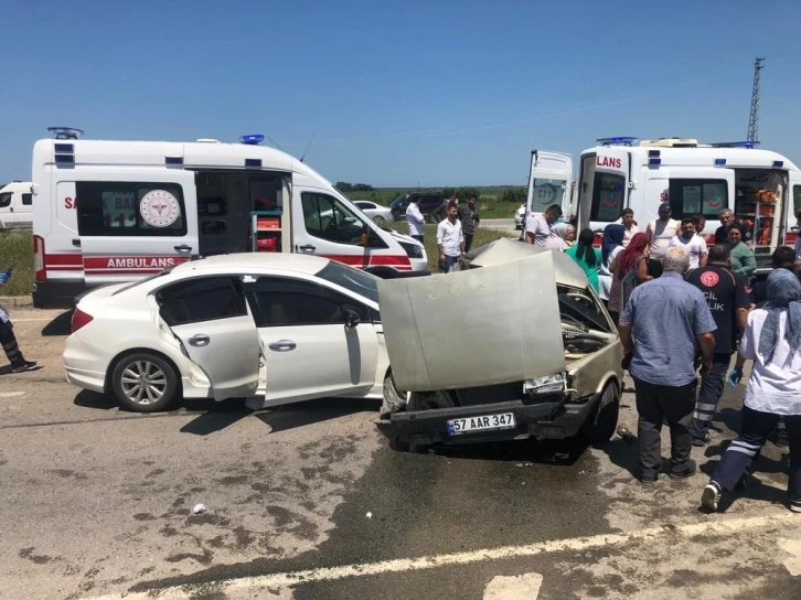 Alaçam’da kaza: 1’i ağır 9 yaralı
