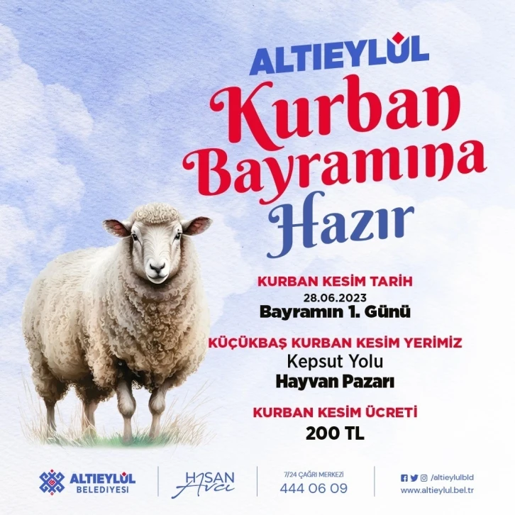 Altıeylül Kurban Bayramı’na hazır
