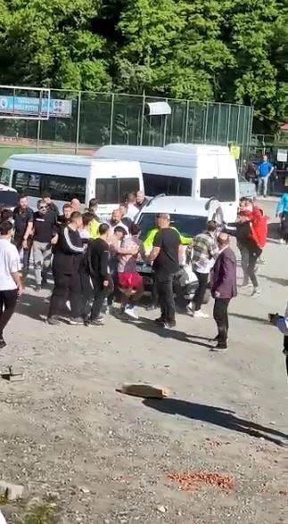 Amatör maçta kavga çıktı, polis tarafları havaya ateş ederek ayırdı
