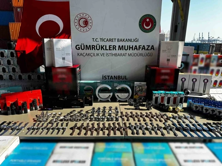 Ambarlı Limanı’nda  21 milyon lira değerinde kaçak eşya ele geçirildi
