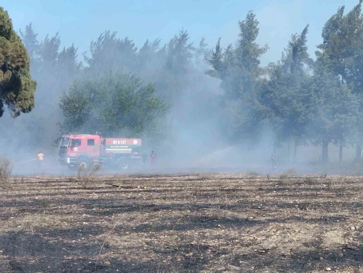 Antalya’da boş arazide çıkan yangın ormanlık alana sıçradı
