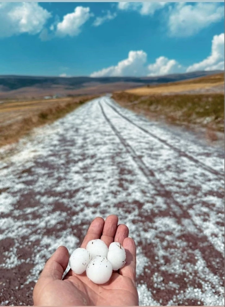 Ardahan’da dolu ve sağanak etkili oldu
