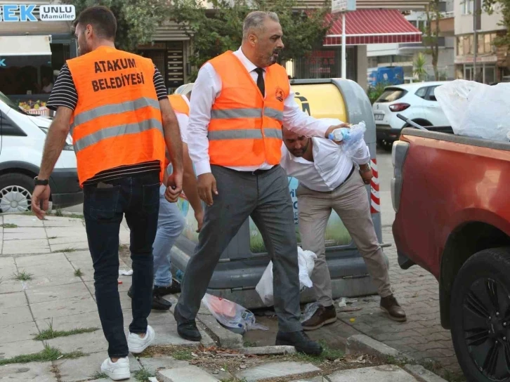 Atakum Belediye personeli daha temiz Atakum için sahada
