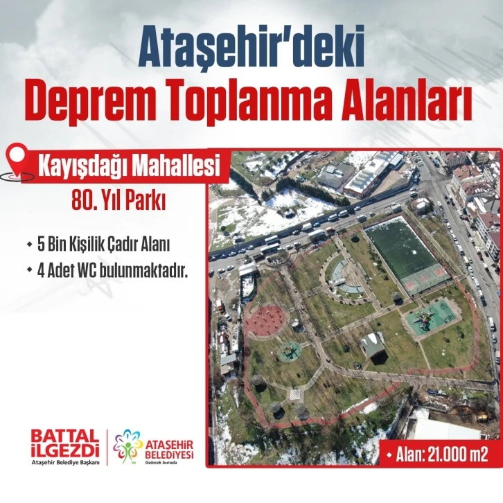 Ataşehir’deki afet ve acil durum toplanma alanları güncellendi
