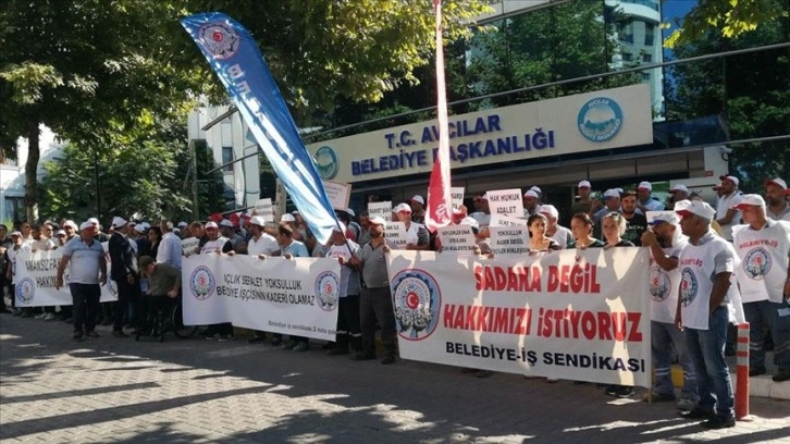 Avcılar Belediyesi işçileri ücretlerinin iyileştirilmesini istedi